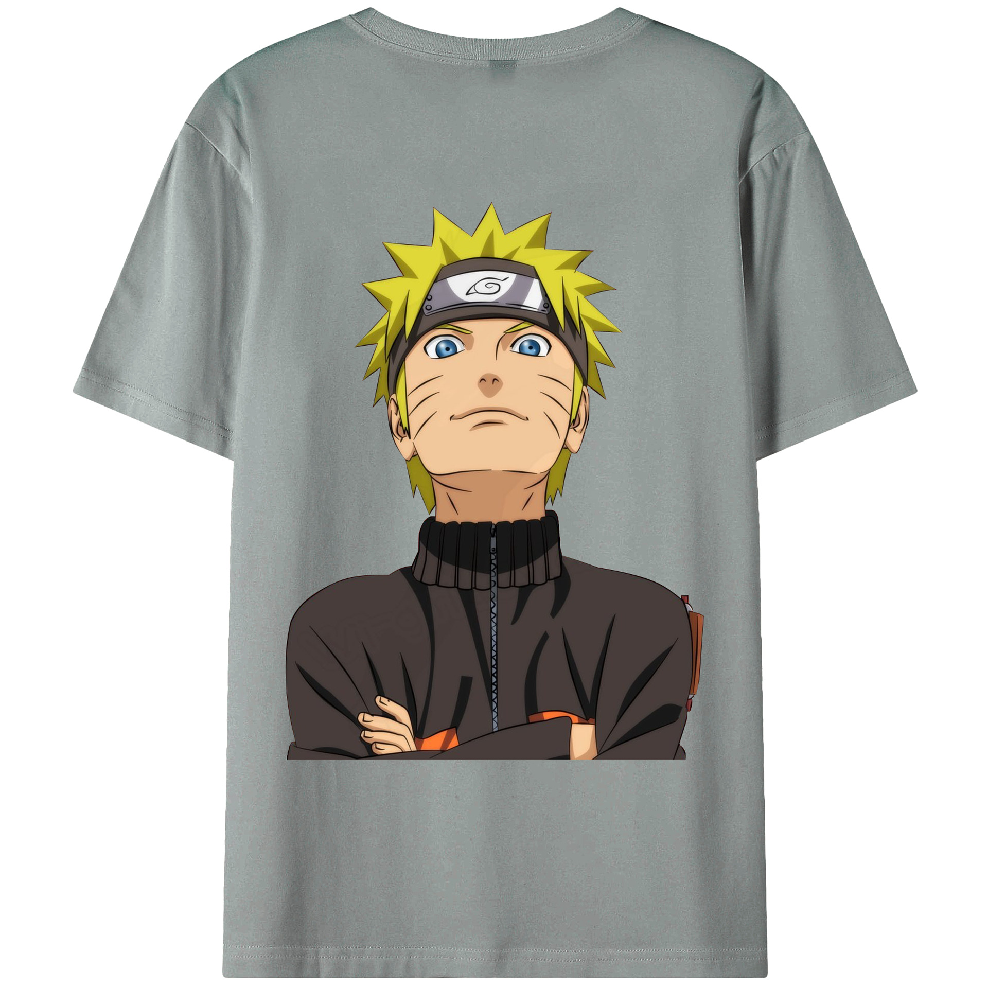 （画像用） NARUTO -ナルト- うずまき ナルト Uzumaki Naruto 綿100％ メンズ半袖Tシャツ（バックプリント） 通気性